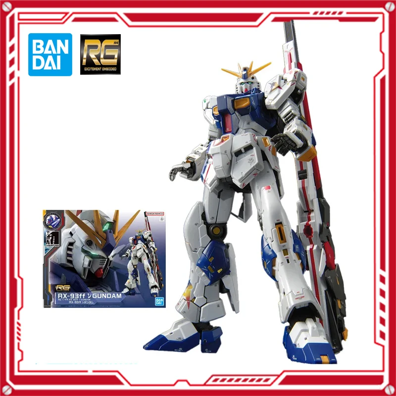 

In Stock Bandai RG 1/144 Char's Counterattack RX-93ff ν GUNDAM Original Anime Figure Model Toys Action Collection Assembly Doll