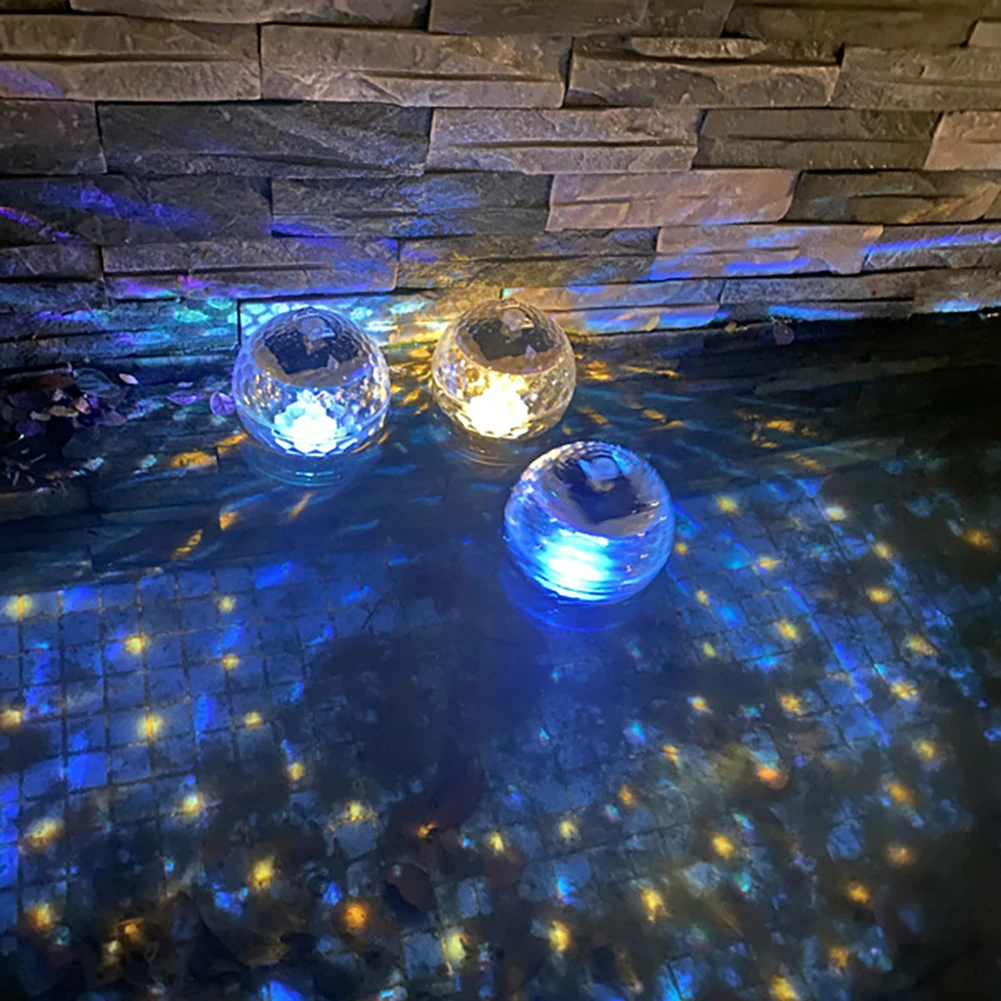 Colorful Solar Water Float Light Waterproof Pond Floating Light Magic Ball Light For Garden Decoration