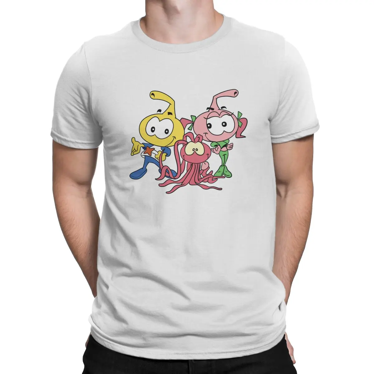 

Cartoon Snorks Men T Shirt Grunge Crewneck TShirt Harajuku Tops