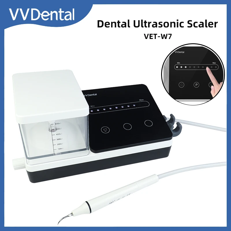 

VVDental Ultrasonic Scaler Cleaning Teeth Stains and Calculus Equipment With 600ml Water Tank and 10 Tips Dental New Product