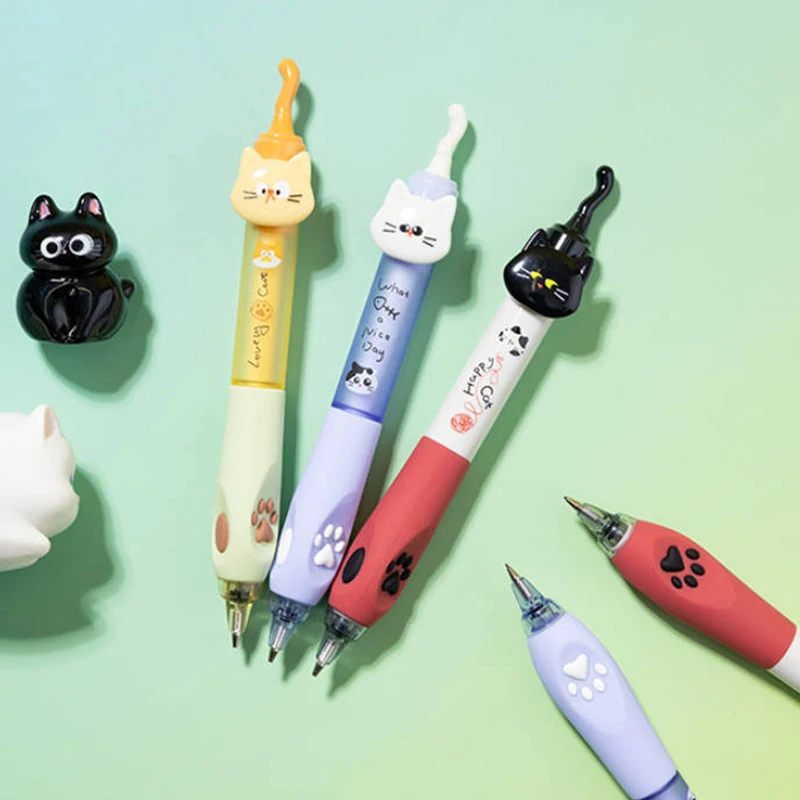M&G Happy Shake Mechanical Pencil Cat Design Posture Correction Grip 0.5mm/0.7mm Break-Resistant Primary Middle School Students