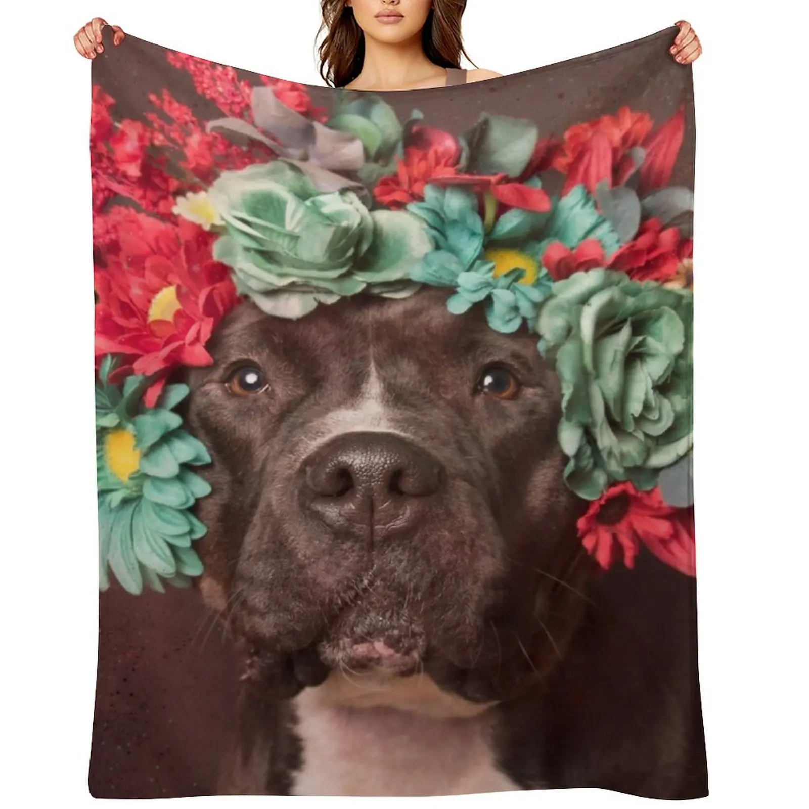 Flower Power, Molly Throw Blanket Kid'S decorative Decorative Sofas For Sofa Thin Soft Plaid blankets and throws Blankets