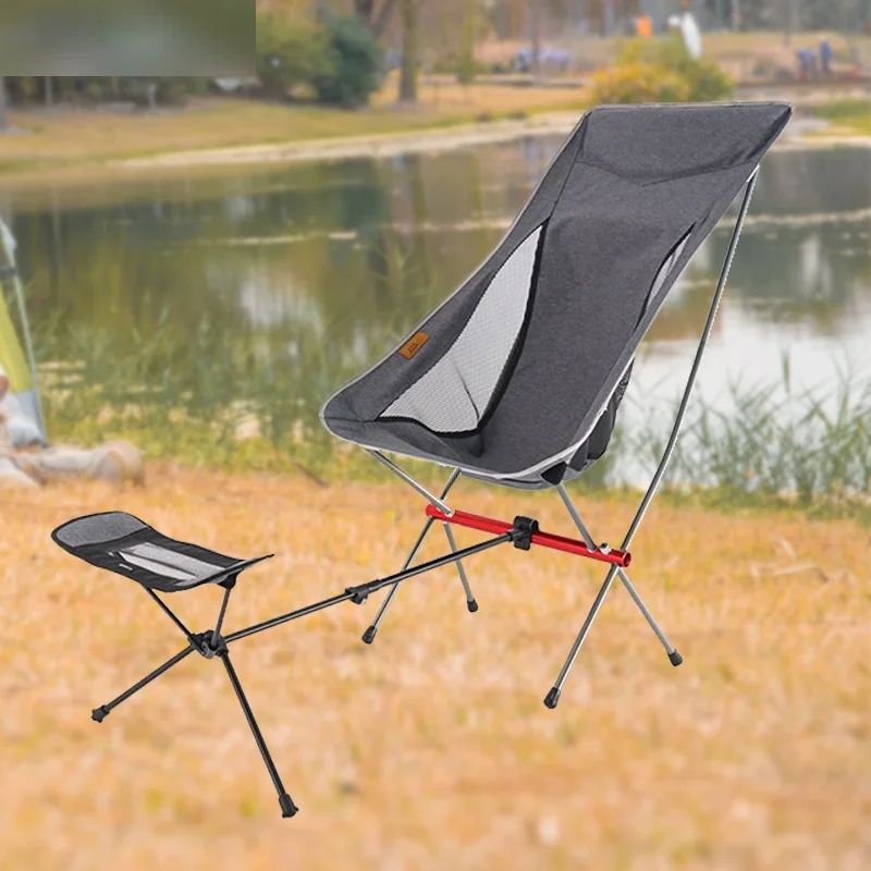 New Outdoor Portable Foldable Camping Chair Height Adjustable Folding Beach Fishing Chair  Outdoor Portable Folding Chair