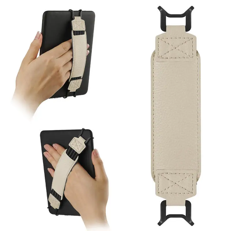 Universal E-Reader Sicherheit Handschlaufe Halter für 6-7" iPhone Finger Grip PU Leder Gummibänder Gürtel für Kindle Kobo Tablets – Detail 7