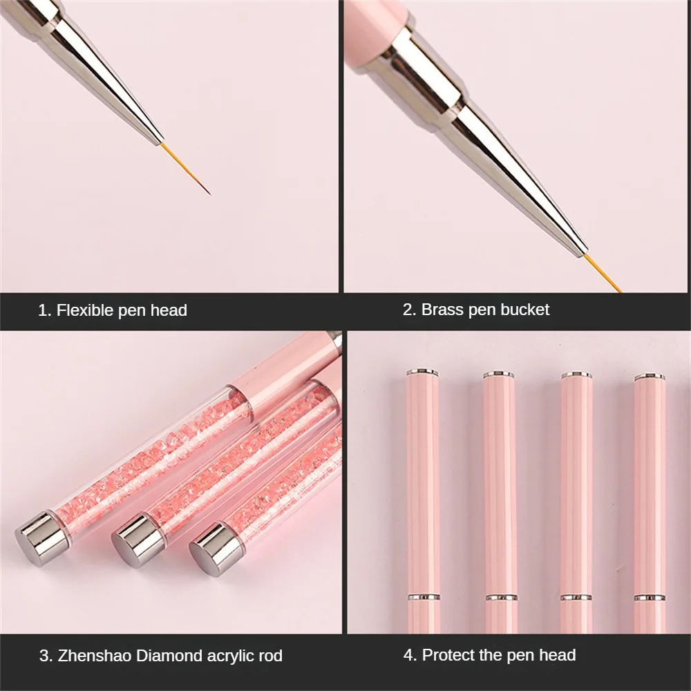 5/8/10PCS Nail Painting Brush 3d Painting Easy To Use Pull Pen Creative Manicure Tools Manicure Brush Multipurpose