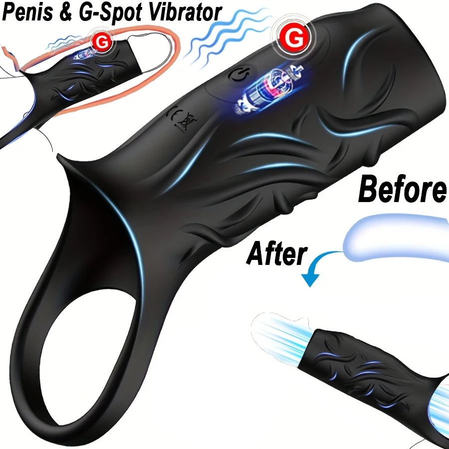 تهتز القضيب كم خاتم الديك القضيب موسع ل G بقعة البظر هزاز تحفيز الكبار لعبة الجنس للرجال تأخير القذف