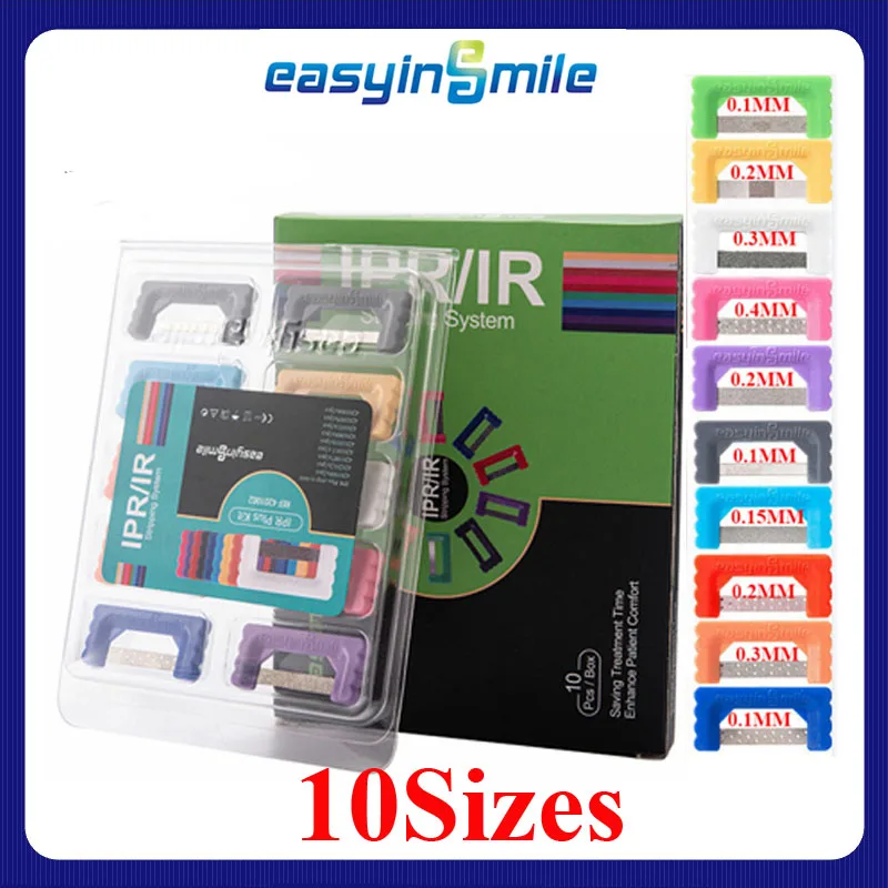 Dental Orthodontic Polishing Strips IPR IR Interproximal Reduction Strips Teeth Enamel Saws 10Sizes Dentist Tool Easyinsmile