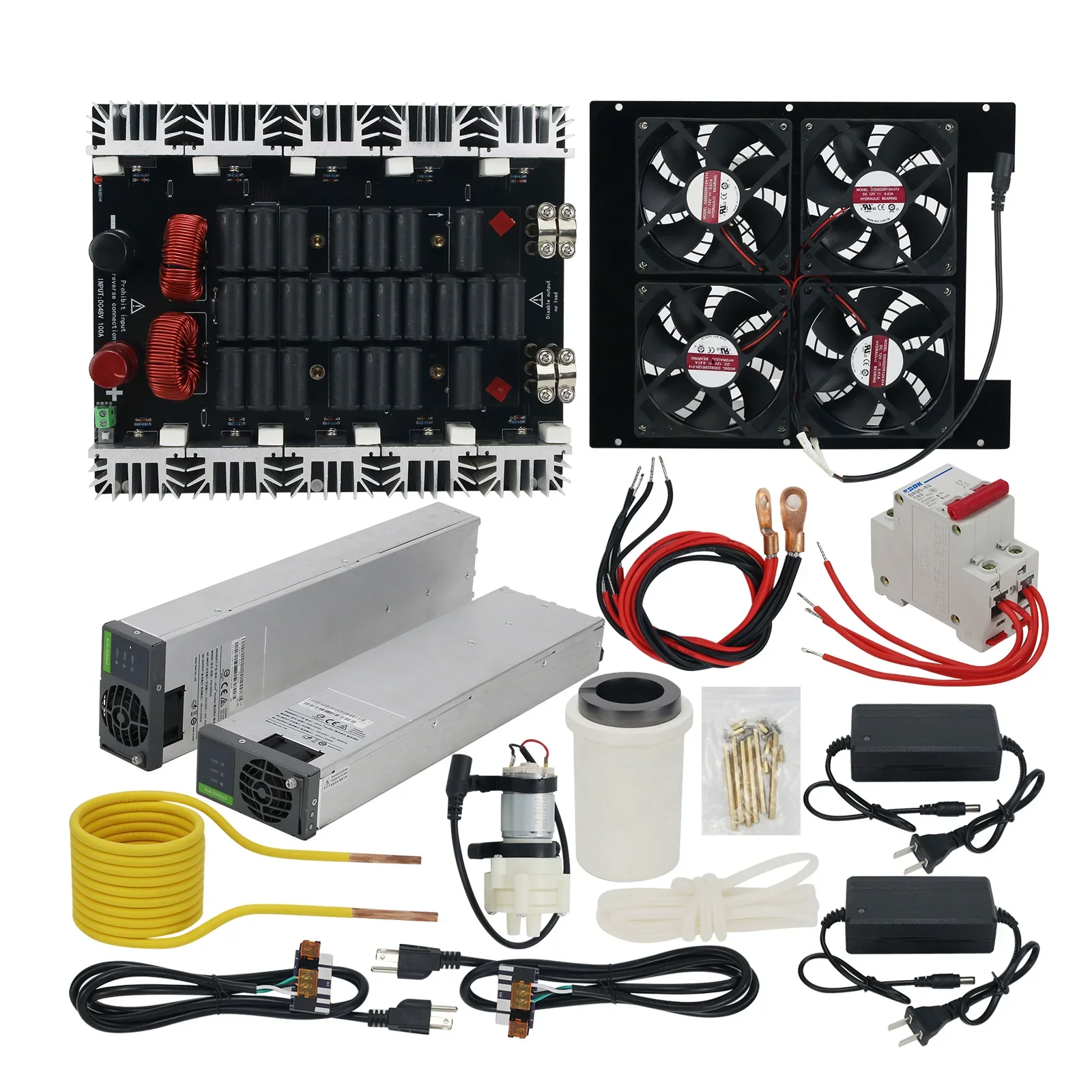 5KW/5000W Induction Heating Machine Equipment with 150ML Crucible Air Switch Power Supplies 1 Piece