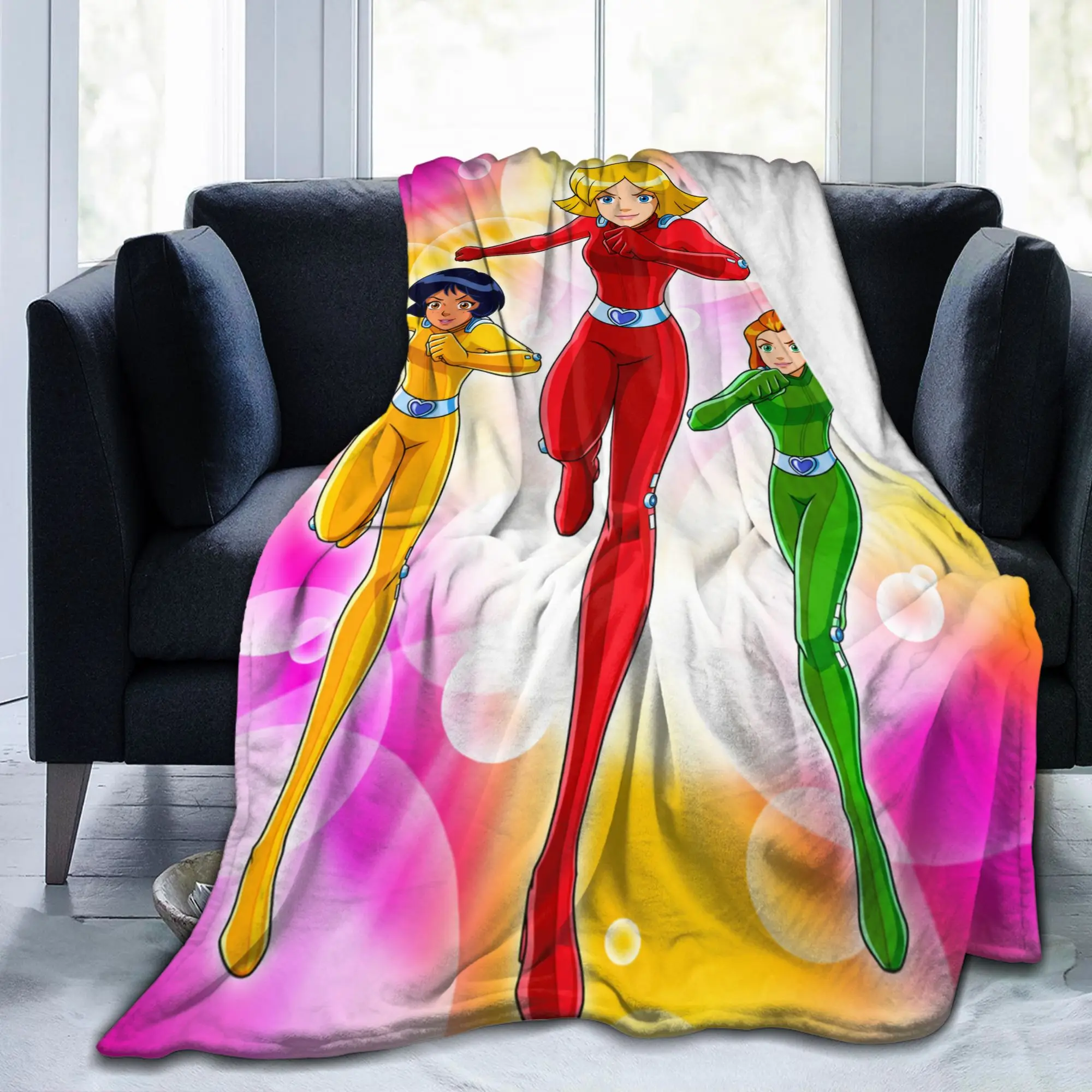 Super Warm Blanket Picnic Totally Spies Dynamic Jump Bedding Throws  Flannel Bedspread For Home Decor Novelty Sofa Bed Cover