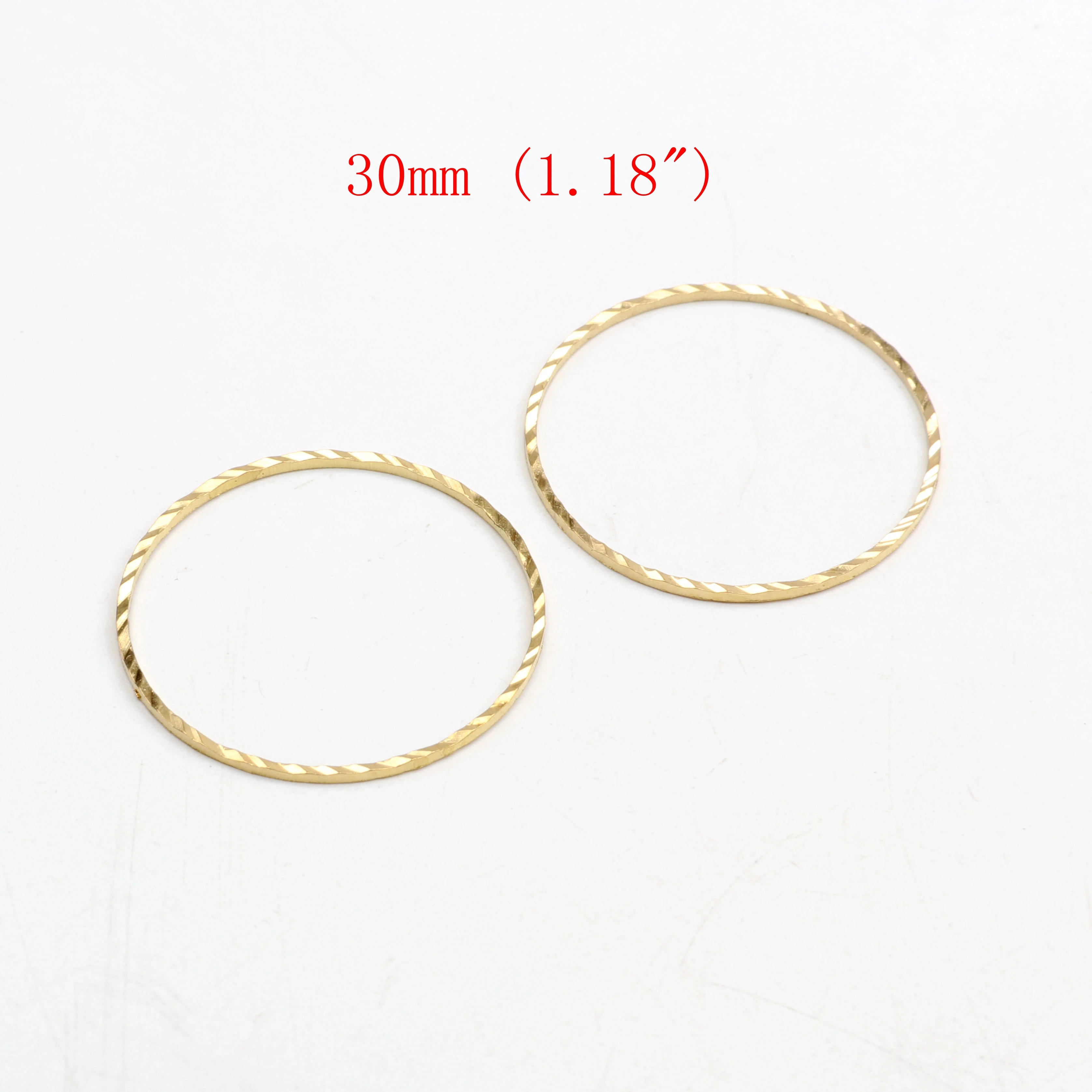 Hammergeprägte Messinganhänger, ringförmige Verbinder, Zubehör für DIY-Ohrringe, Halsketten, Armbänder, Schmuckherstellung, Schmuckzubehör – Detail 18