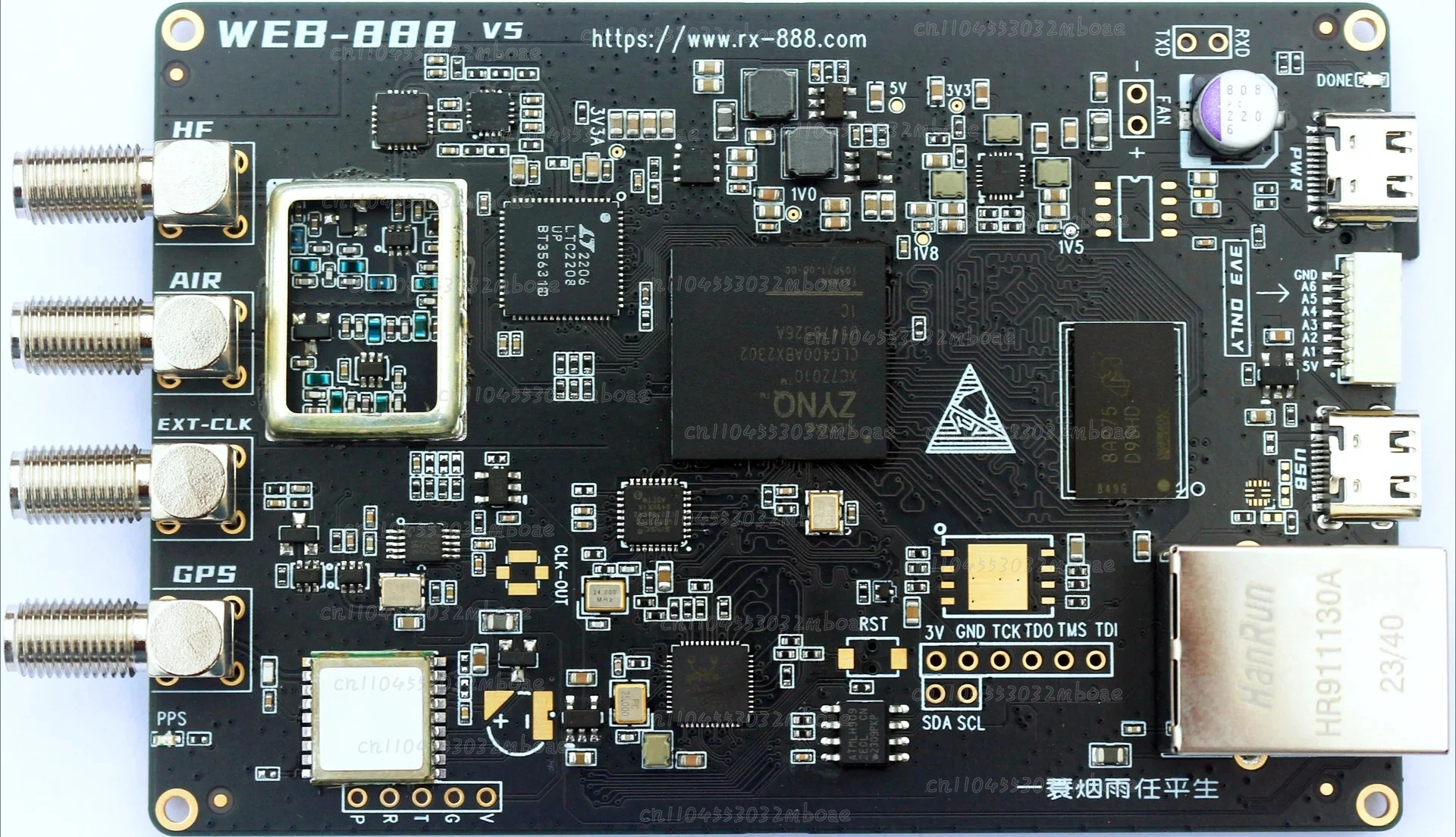 10 kHz to 60 MHz HF VHF Web-888 16bit ADC 62M bandwidth DDC Web SDR Radio For Ham