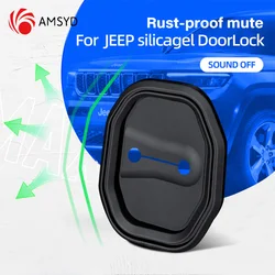 4PCS Car Door Lock Buckle Silicone Cover Protection For Jeep Grand Cherokee Compass Patriot Renegade Grand Commander Accessories