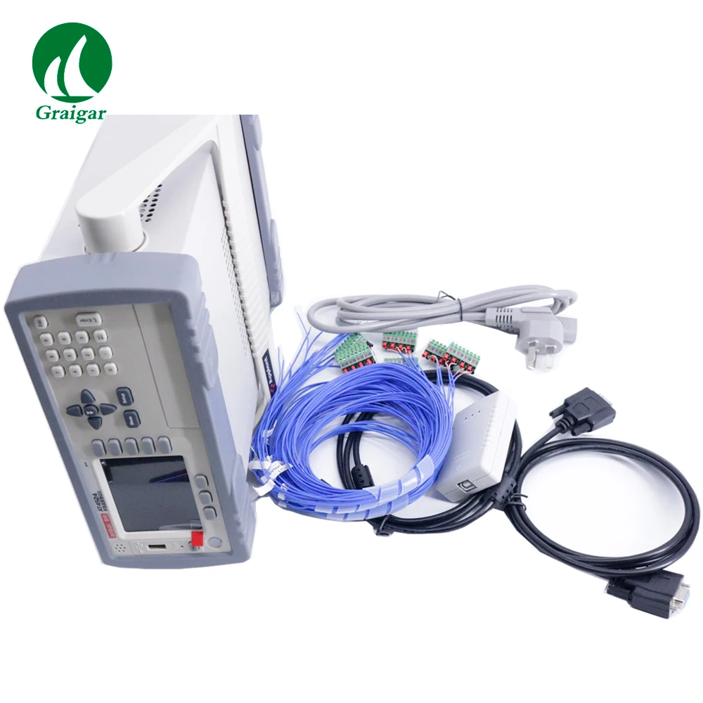 AT4524 Registrador de temperatura termopar de 24 canales J/K/T/E/S/N/B Tipo termopar con interfaz RS232C/disco U/USB