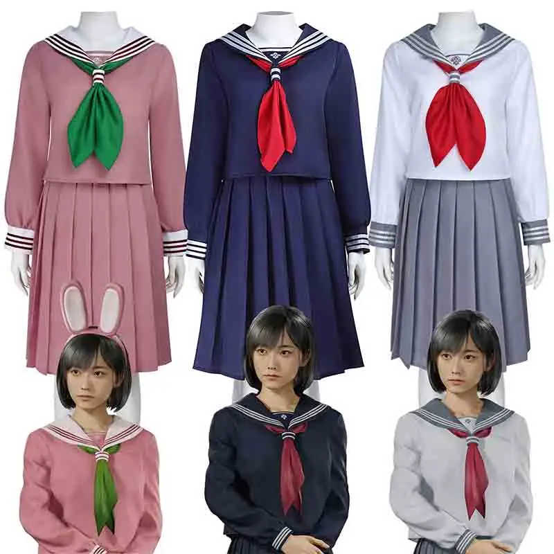 

Game Hinako Shimizu Cosplay Costume Silent Women's School Uniform Hill Hallowen Party RolePlay Tops Skirt Tie Socks Takerlama