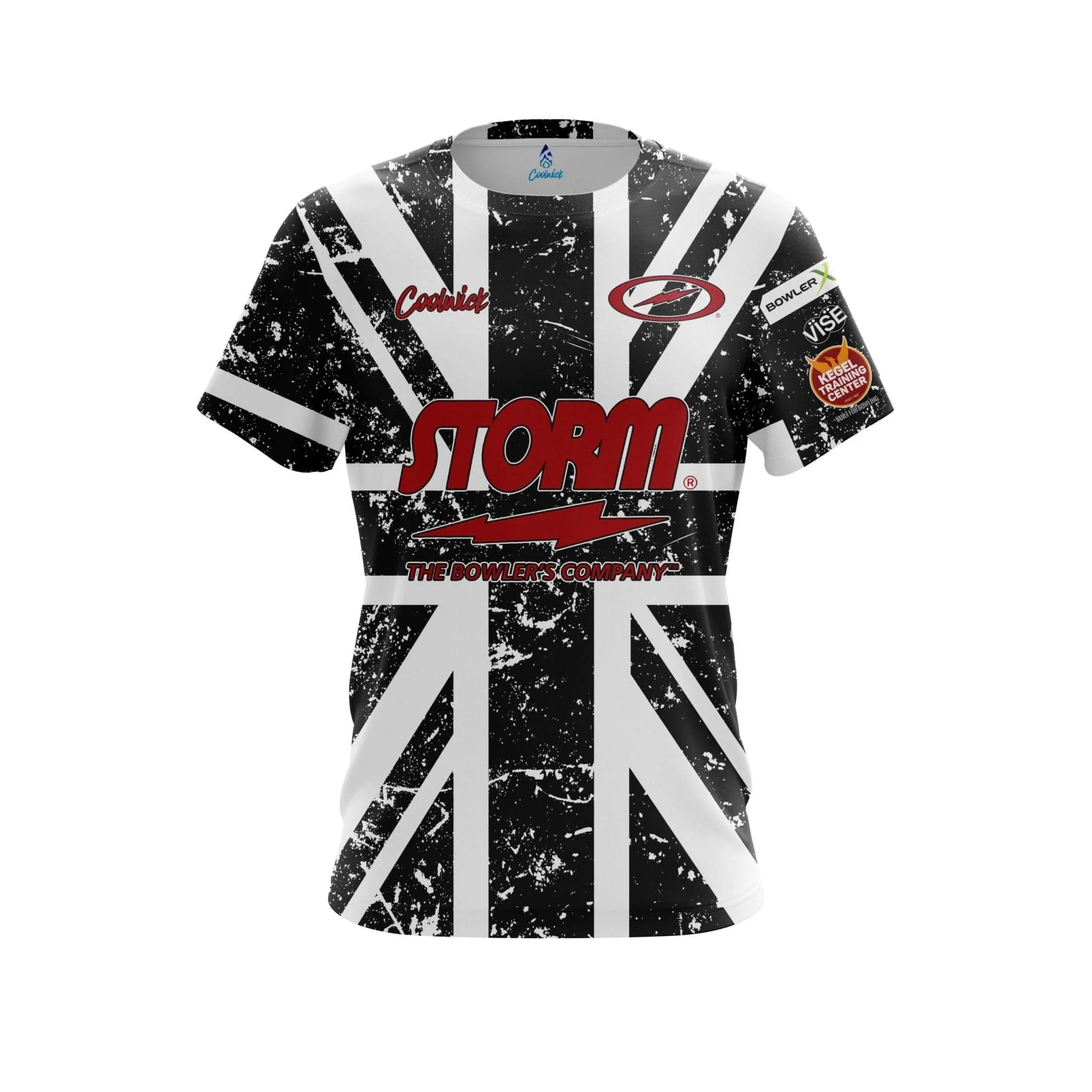 Neues Coolwick Storm Bowling-Trikot, schwarzes Lightning-Logo, kurzärmeliges T-Shirt, Performance Pro Player, Casual Sport, Familien- und Kinder-T-Shirts – Detail 9