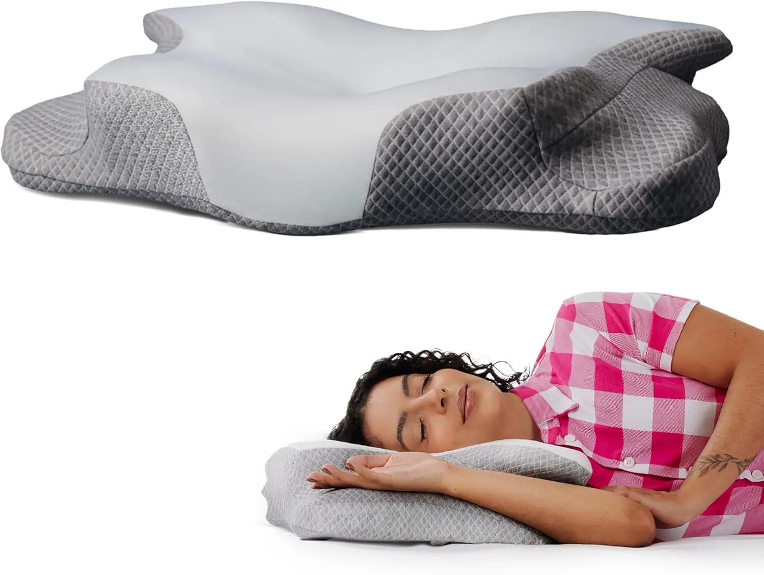 

Эргономичная охлаждающая подушка для шеи из пены с эффектом памяти для облегчения боли в шее и поддержки боковых снастей