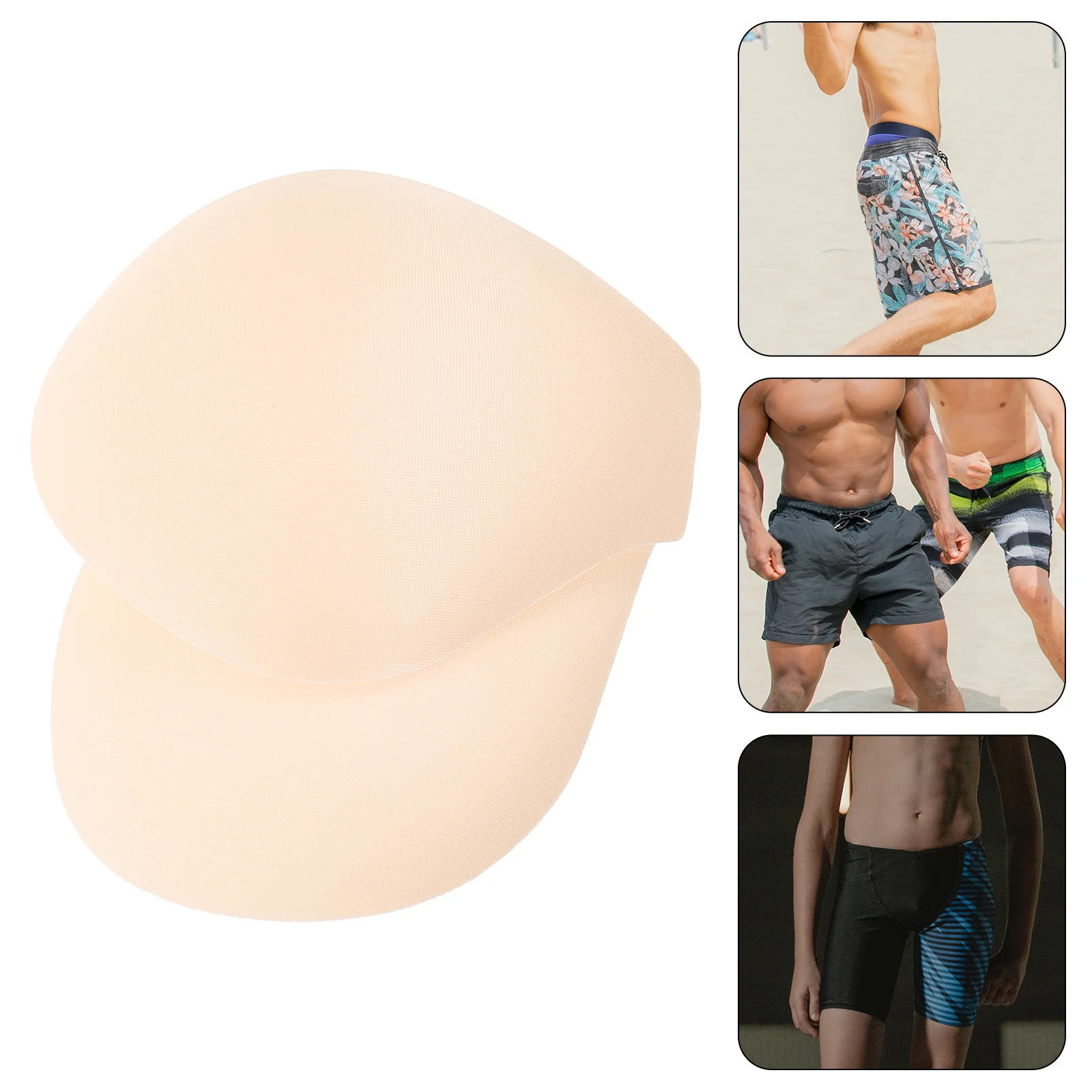 2pcs 속옷 패드 파우치 돌출 수영복 패딩 바지 반바지 청바지 수영복에 대한 폴리 에스터 소재