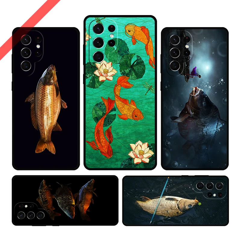 Common Carp Phone Case For Samsung Galaxy S20 FE S21 S10 S23 Plus S24 S22 Ultra Coque Note20 Note10 S9 S8 Cover Capa