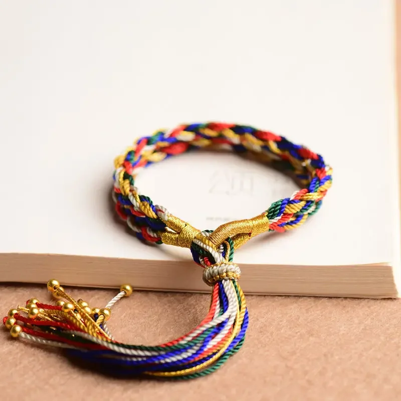 مهرجان قارب التنين حبل أحمر ملون حبل شرابة رقيقة جدا سوار المرأة قابل للتعديل المنسوجة يدويا الكبار الأطفال الإسورة