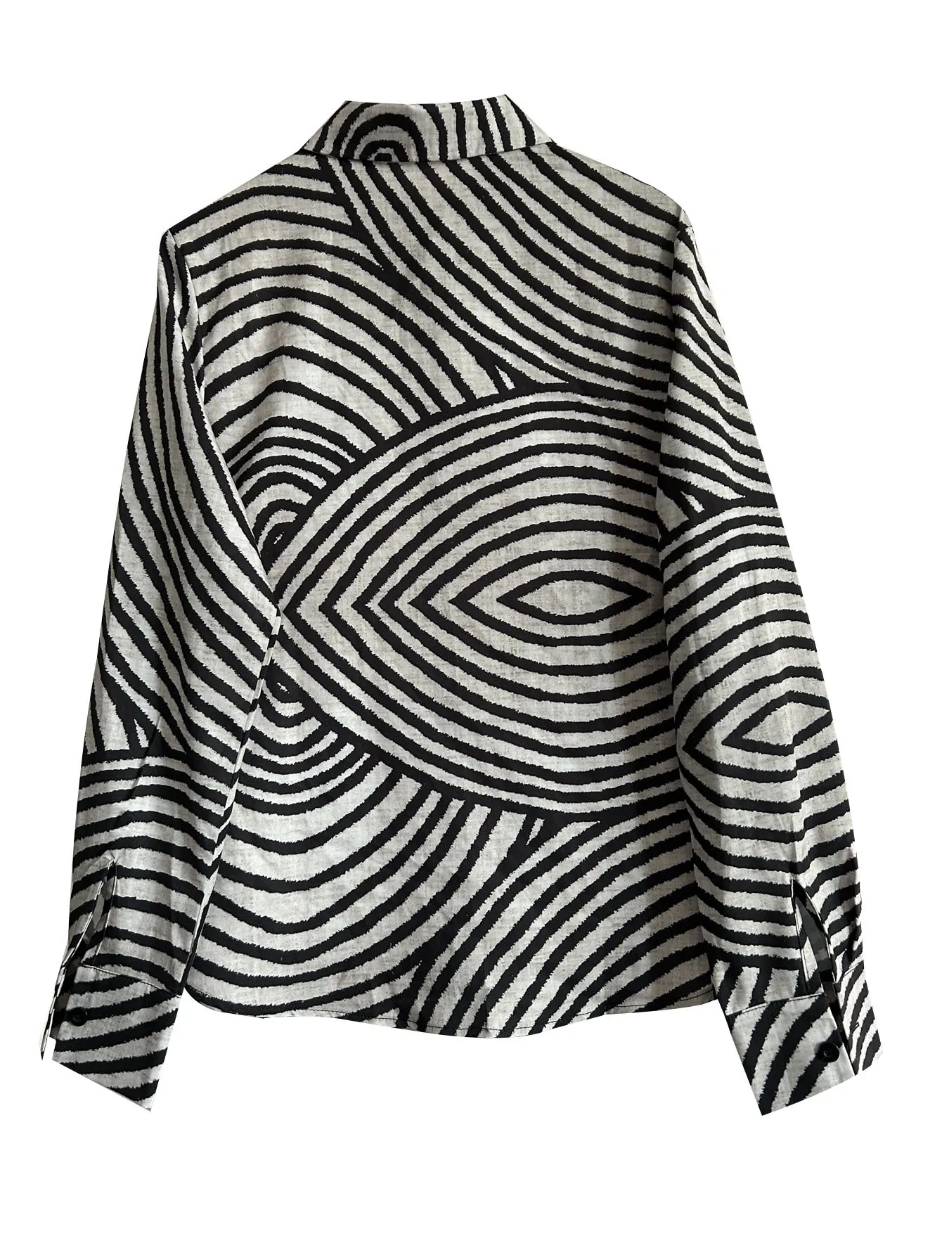 2025 herbst Frauen Langarm Streifen Lose Hemd Frühling Lose drehen-unten Kragen Bluse Mode Büro Dame Casual-Taste top