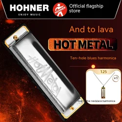 German HOHNER and Lebruce 10 hole harmonica students are beginners specializing in performing HOT METAL