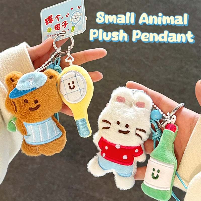 

Cartoon Bunny Plush Keychain Stuffed Bear Doll Pendant, Car Keyring Backpack Decoration, Kid's Gift