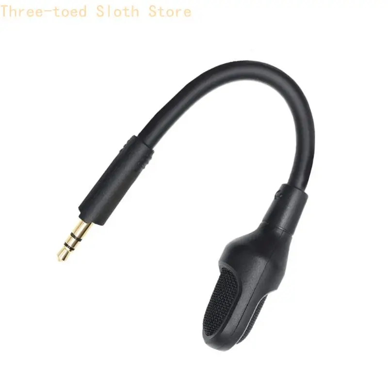 Schwarzer Schwanenhals-Boom-Mikrofon-Ersatz für V2Pro-Headsets für Gaming-Voice-Chats E74A – Detail 5