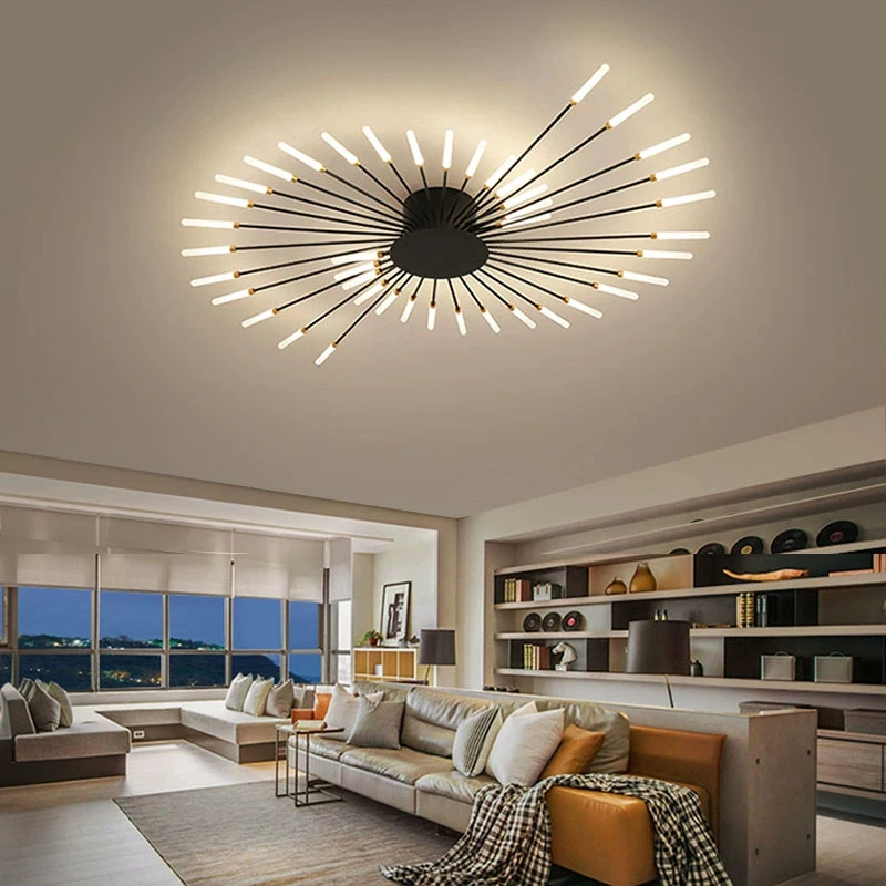 Living Room Light Led Ceiling Lamp Modern Indoor Lighting Acrylic Nordic Creative Fireworks Bedroom Fixture Home Decor Kids Room