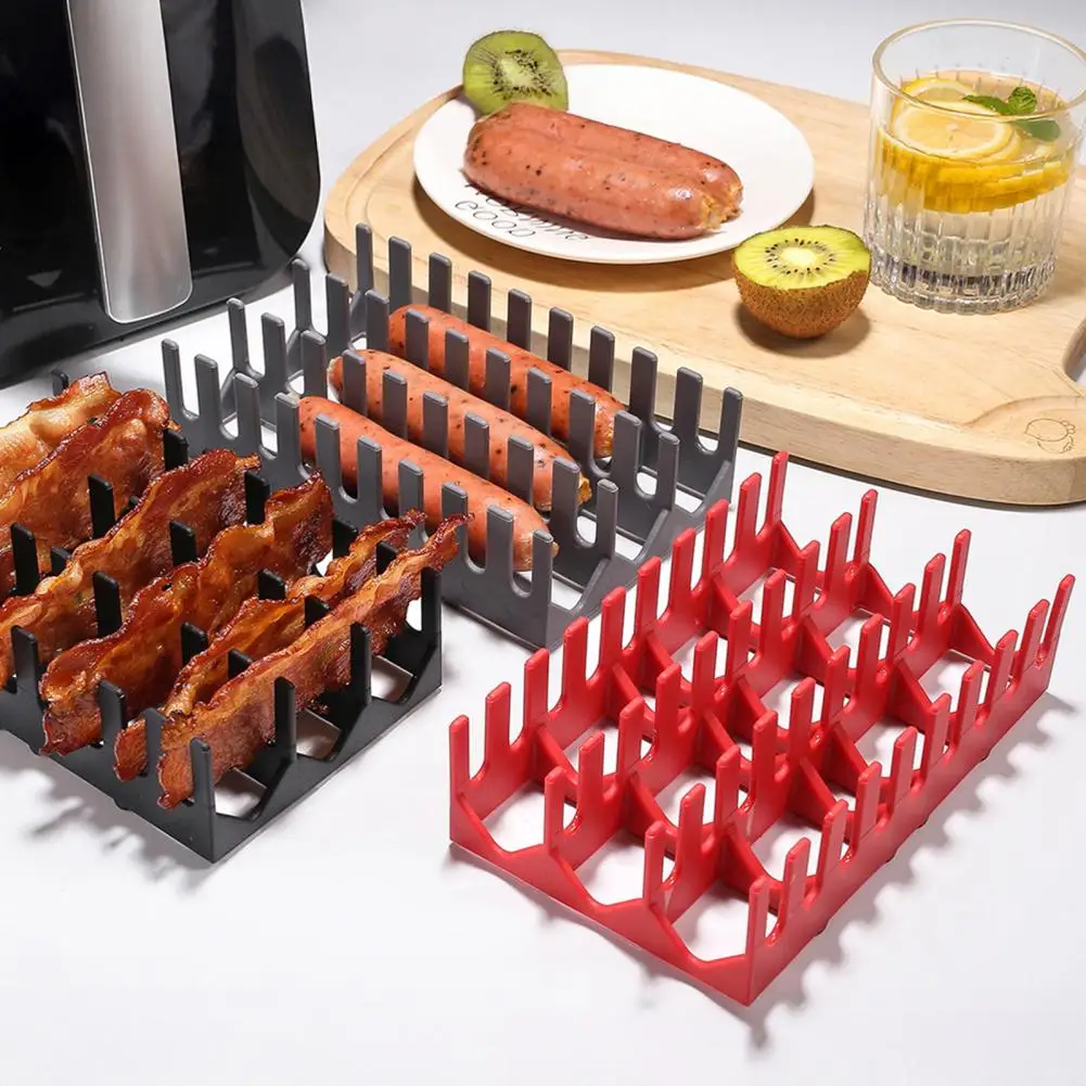 

Anti-stick Silicone Mold Silicone Baking Mold Flexible Silicone Barbecue Rack Liner Set for Air Fryers Hot Dog Stand for Easy