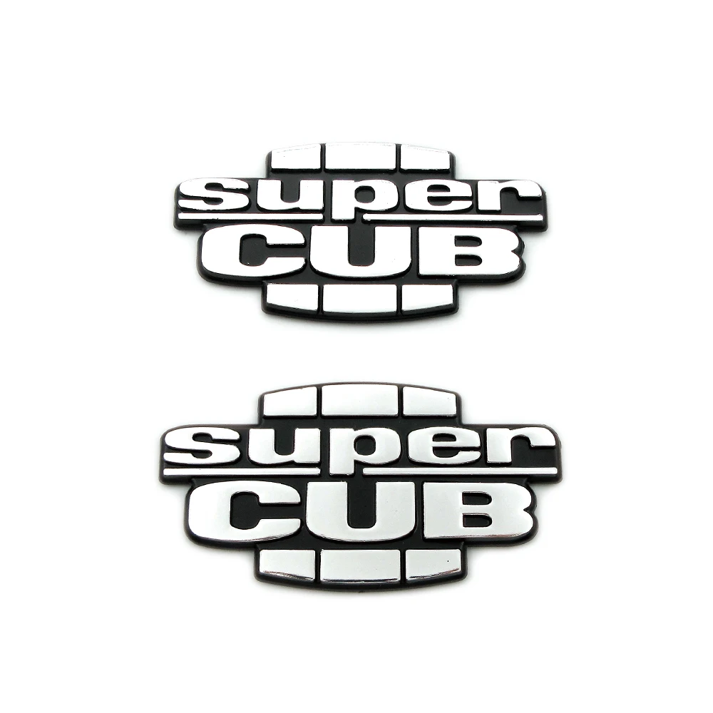 1 Pair Motorcycle Fuel Gas Tank 3D Plastic Supercub Emblem Badge Decoration Decals Stickers For Honda Super CUB C70 90 110 C125