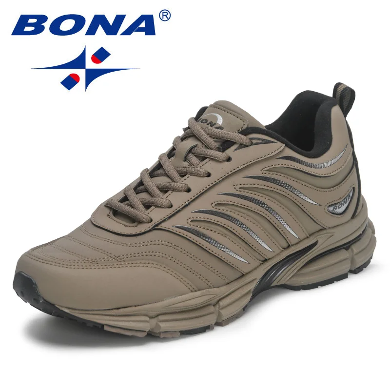 BONA New Arrival Classics Style Men  Lace Up Sport Shoes Men Outdoor Jogging Walking Athletic Shoes Male Fo  Running Shoesr  Ret