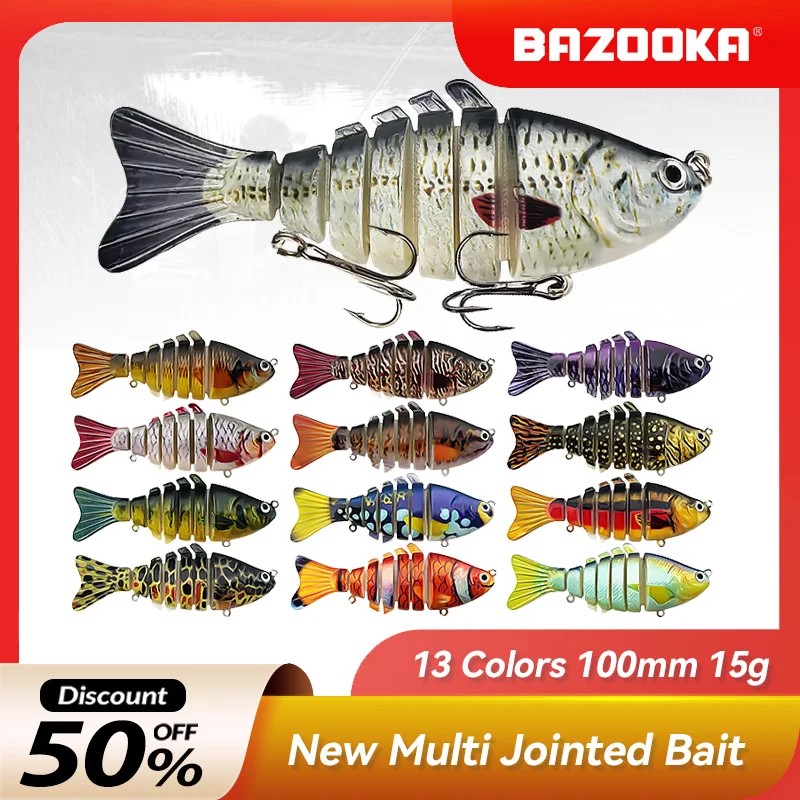 

Bazooka Multi Jointed Lure Hard Bait Swimbait Sinking Wobblers Kit iscas For Fishing Lures Trout Pike Bass Crankbait Winter