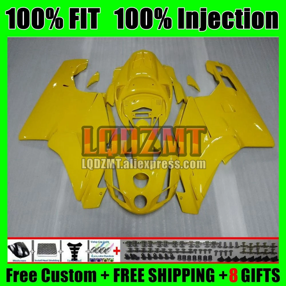 Injection Body For DUCATI 749S Stock yellow 999S 749 999 S R Bodywork 124No.1 749-999 03 04 749R 999R 2003 2004 OEM Fairing Kit