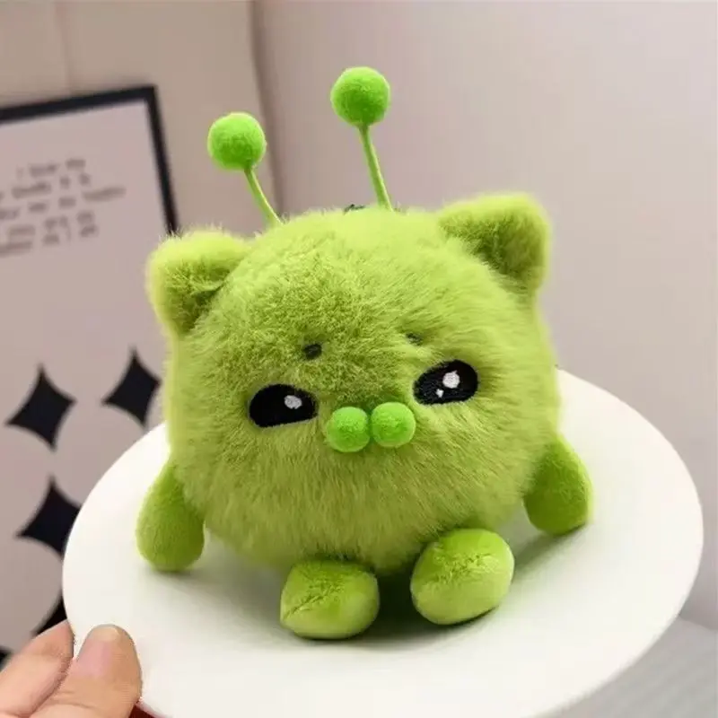 Плюшевая кукла-кот Egg Party Hakimi Green Alien Cat, уродливо-милый котик-фигурка, подвеска для сумки, детский подарок, подарок на день рождения
