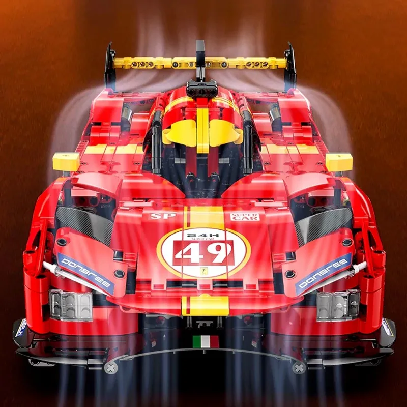 Technical Blazing Flame  Sports Model Car Set,Racing Car Kits Model 1518 PCS Building Blocks Car Lovers and Muscle Car Fans