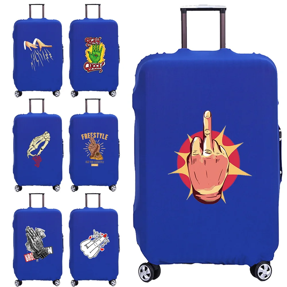 Luggage Protective Case Travel Accessory Duffle Covers Bag Fashion Hand Printed for 18-28 Inch Trolley Cases Suitcase Cover