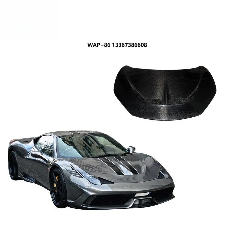 

New 11-16 Model458 Carbon Fiber Car Hood for Retrofit with DMC Modification