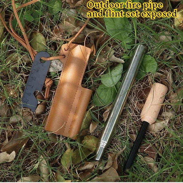 

Outdoor Stainless Steel 5-section Expandable Solid Magnesium Rod Set EDC Emergency Equipment for Outdoor Camping and Hiking