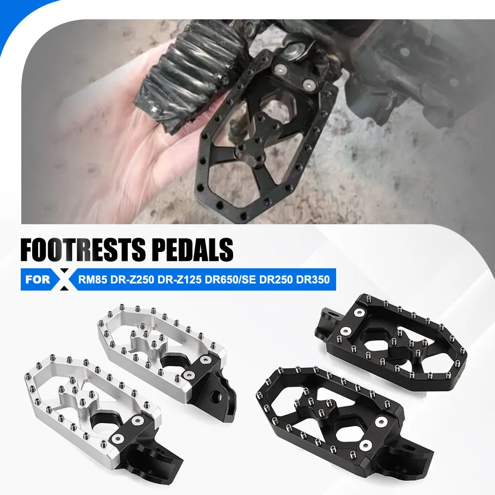 Roating Foot Pegs For Suzuki RM85 DR-Z250 DR-Z125 DR650/SE DR250 DR350 CNC Foot Peg Motorcycles Accessories Footpeg Footpedal