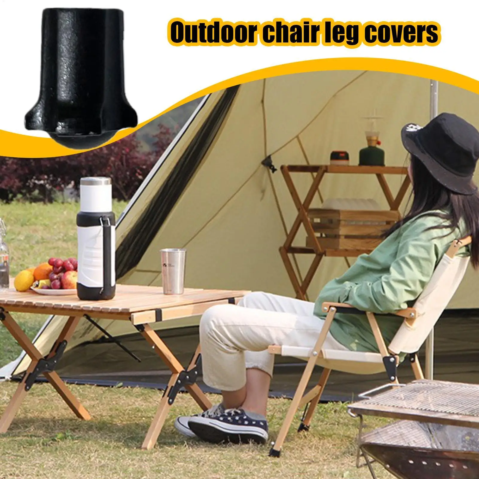 

20 Pieces Chair Feet Protectors Non-Slip Accessories Rubber Chair Leg Caps For Furniture Table Stool Outdoor Bar Patio Offices