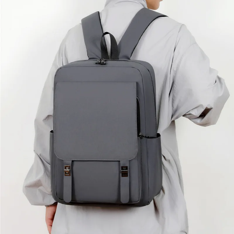New men's shoulder bag fashion Joker simple computer backpack large capacity multi-layer storage student travel backpack.