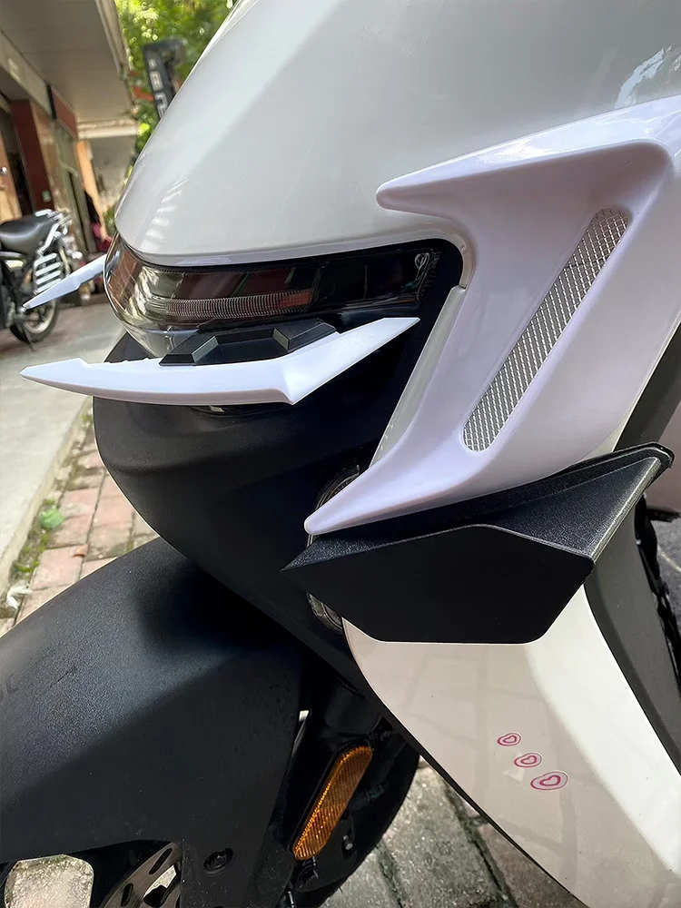 1 زوج دراجة نارية ايرو أجنحة العالمي الجبهة الخلفية سبويلر عدة ل 250SR نينجا 400 R3 GSXR ألياف الكربون نمط تدفق الهواء استقرار