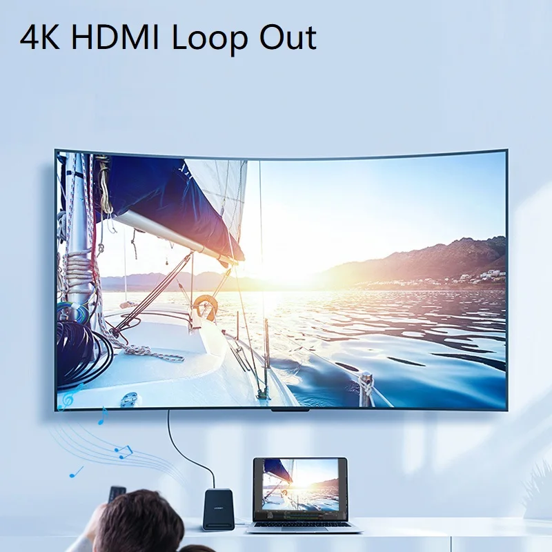 4K60Hz HDMI-compatible to USB 3.0 Living Capture Card Loop Out 3.5mm Analog Microphone Audio Embedded Game Commentary  Recording