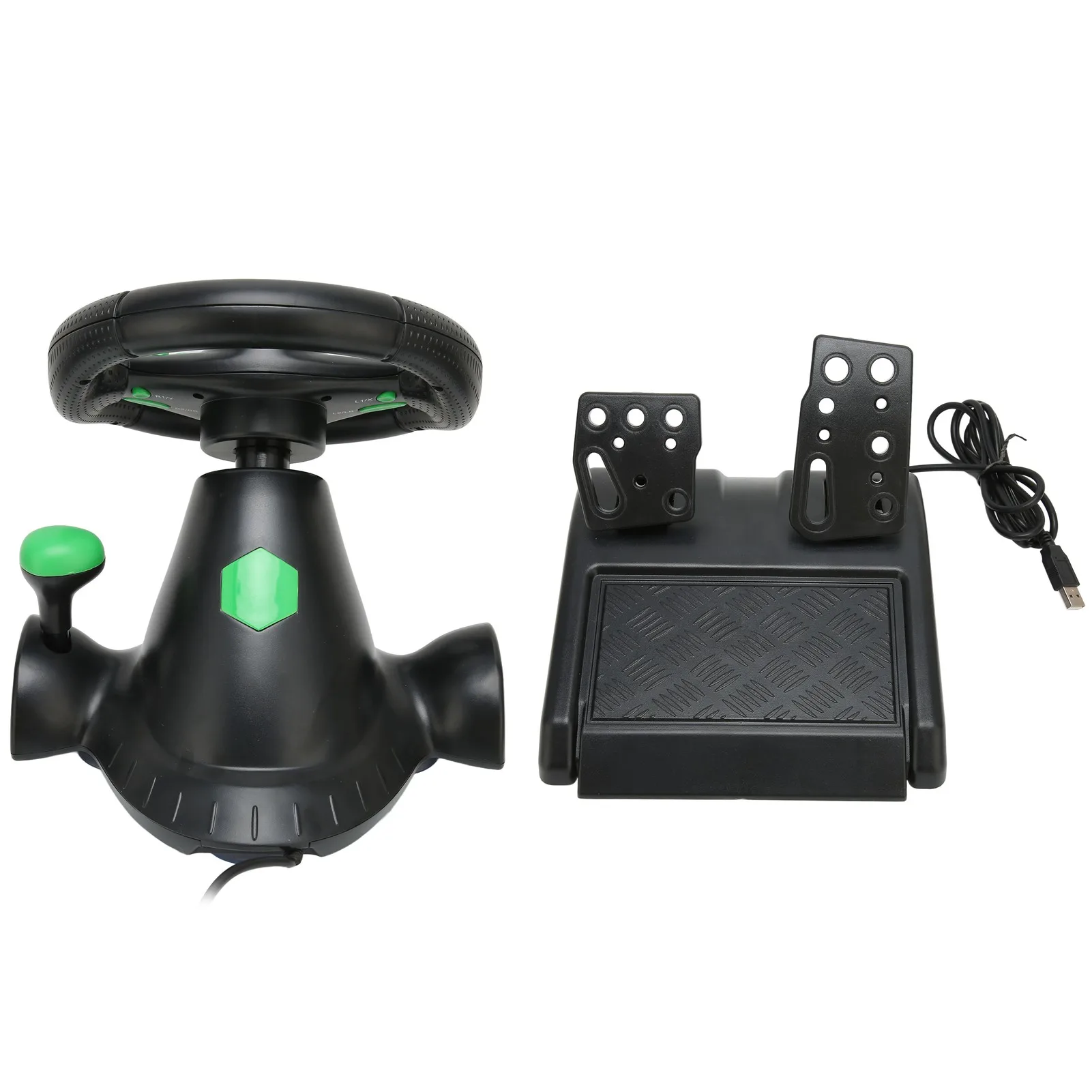 PC Racing Wheel Game Steering Wheel 180 Degree Car Racing Driving Wheel with Pedal for XBOX 360/PS3/PS2/PC Racing Game view 3