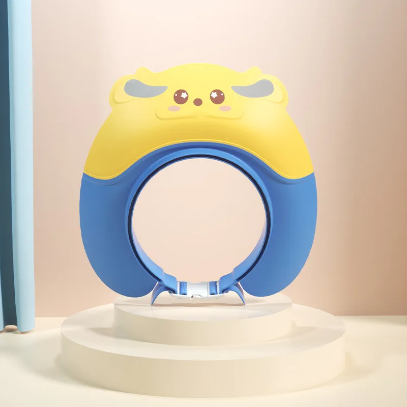 Topi Mandi Anak Tahan Air Topi Mandi Bayi untuk Mencuci Rambut Tanpa Percikan Penutup Telinga Desain Lembut Nyaman