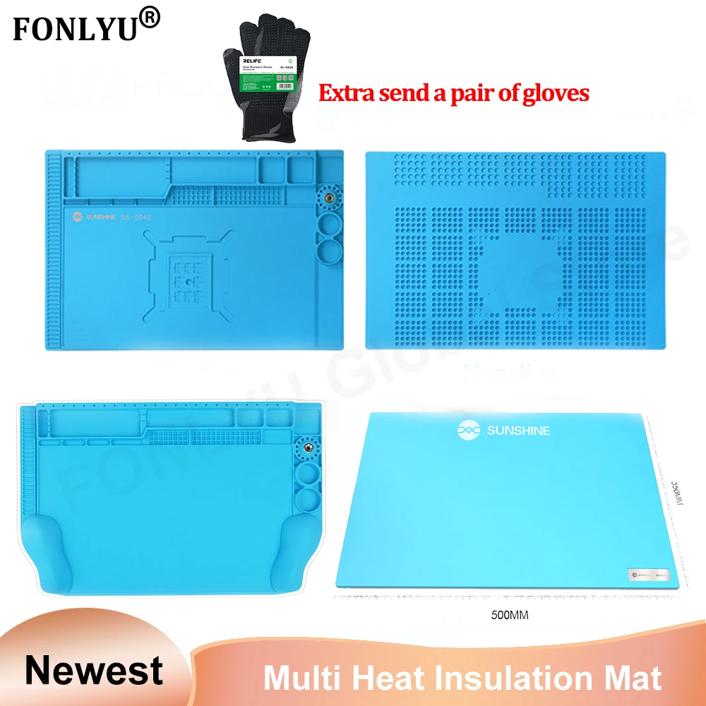 SUNSHINE Large Work Mat IC maintenance heat insulation table for all Kinds of Electronic Product Repair Station