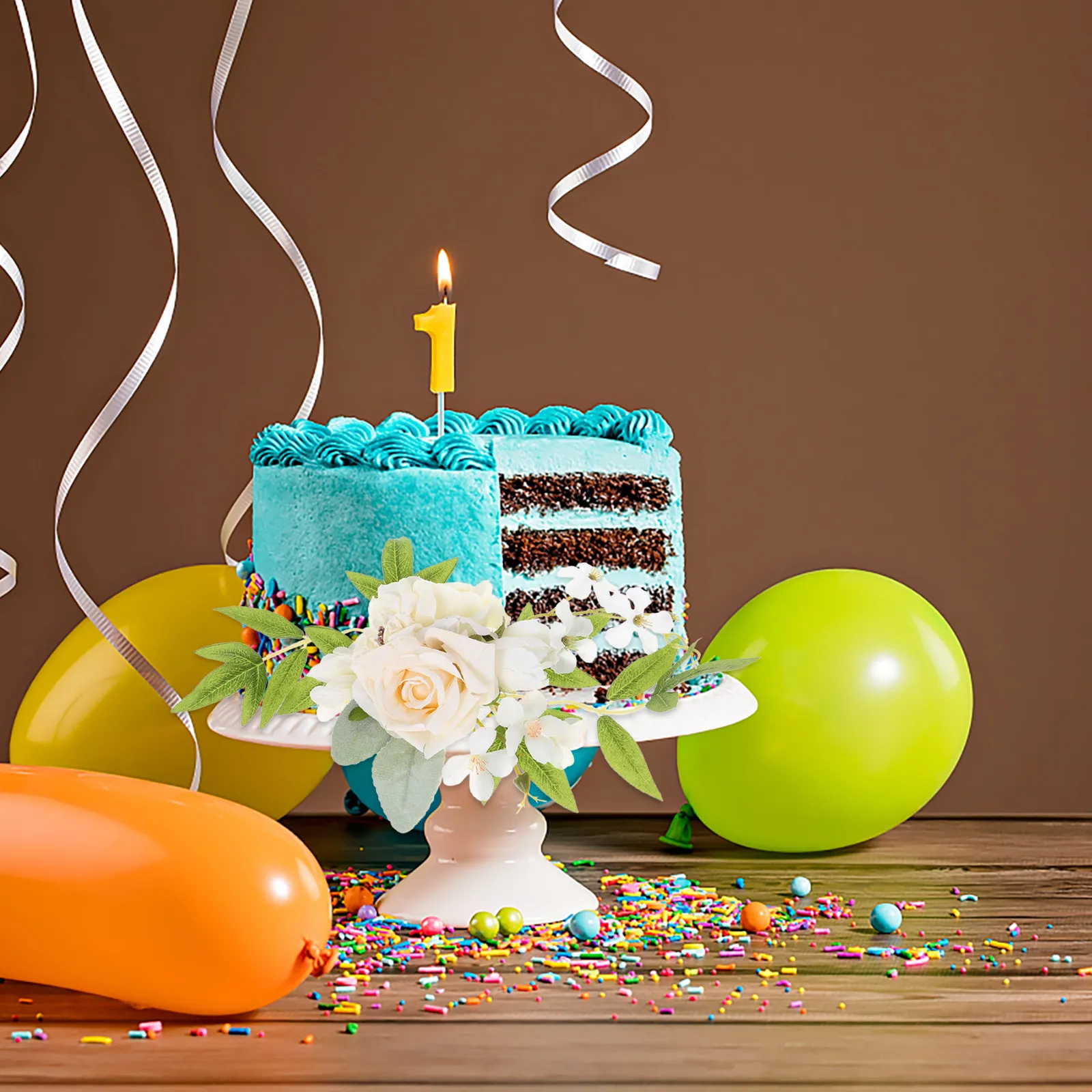 

Реалистичные цветы для украшения торта в лесной тематике, из атласа и искусственной кожи (ПУ), искусственные цветочные композиции для свадебных и праздничных тортов, топперы для тортов на день рождения и другие.