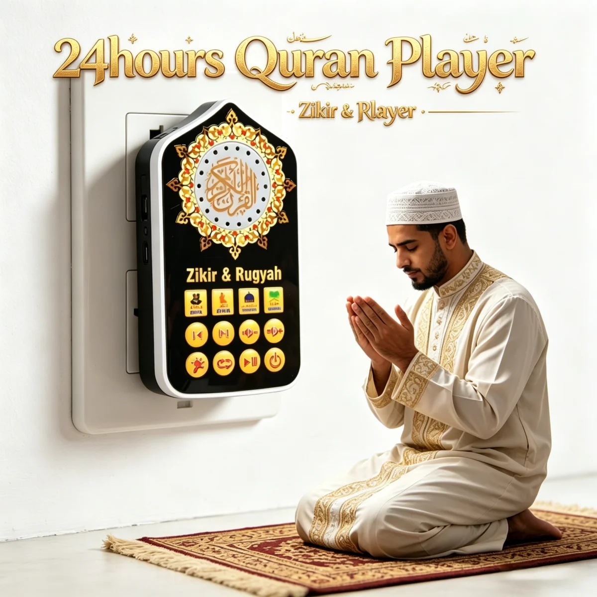 Hymn Audio Speaker Night Light Arabic Muslim Audio Player wi