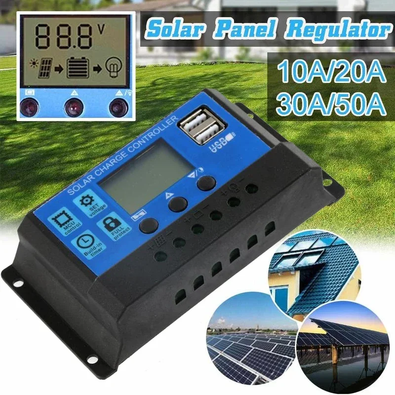 100W Solar Panel with Battery Clip and 30A Controller 12V Monocrystalline Solar Cells Outdoor Camping Hiking Solar Car Charger