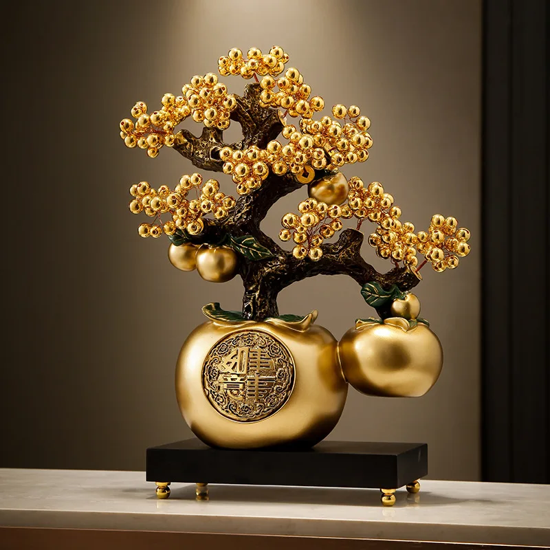 New Chinese Wealth Tree Wealth Seeking Decorations Home Furnishing Everything Goes Smoothly Decor Housewarming New Home Gifts